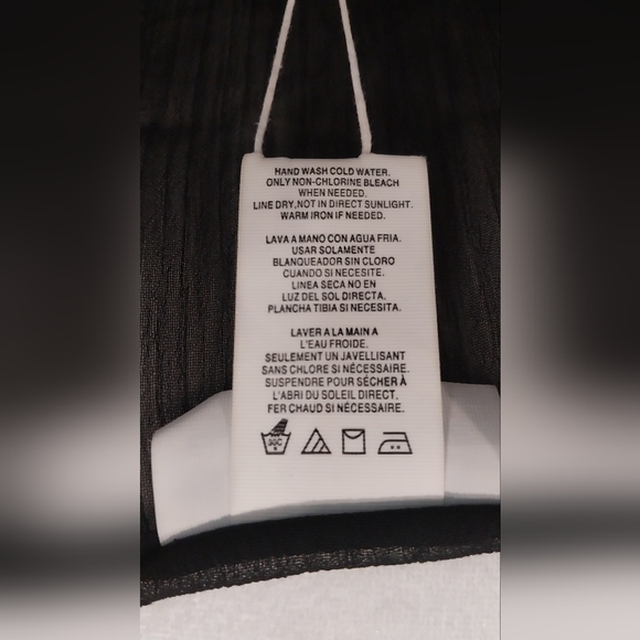 NWT Bleu Rod Beattie black sheer swimsuit cover up 100% polyester Size M - Picture 8 of 13